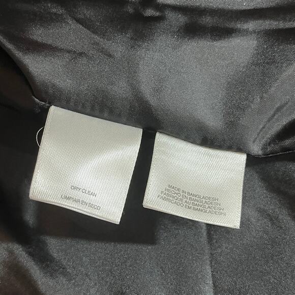 Kasper Blazer Jacket Womens 12 Black White Geometric‎ Open Front Business Career - Picture 6 of 9